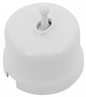 Выключатель-ретро пластик тумблерный Bironi Лизетта 1-кл. белый картинка